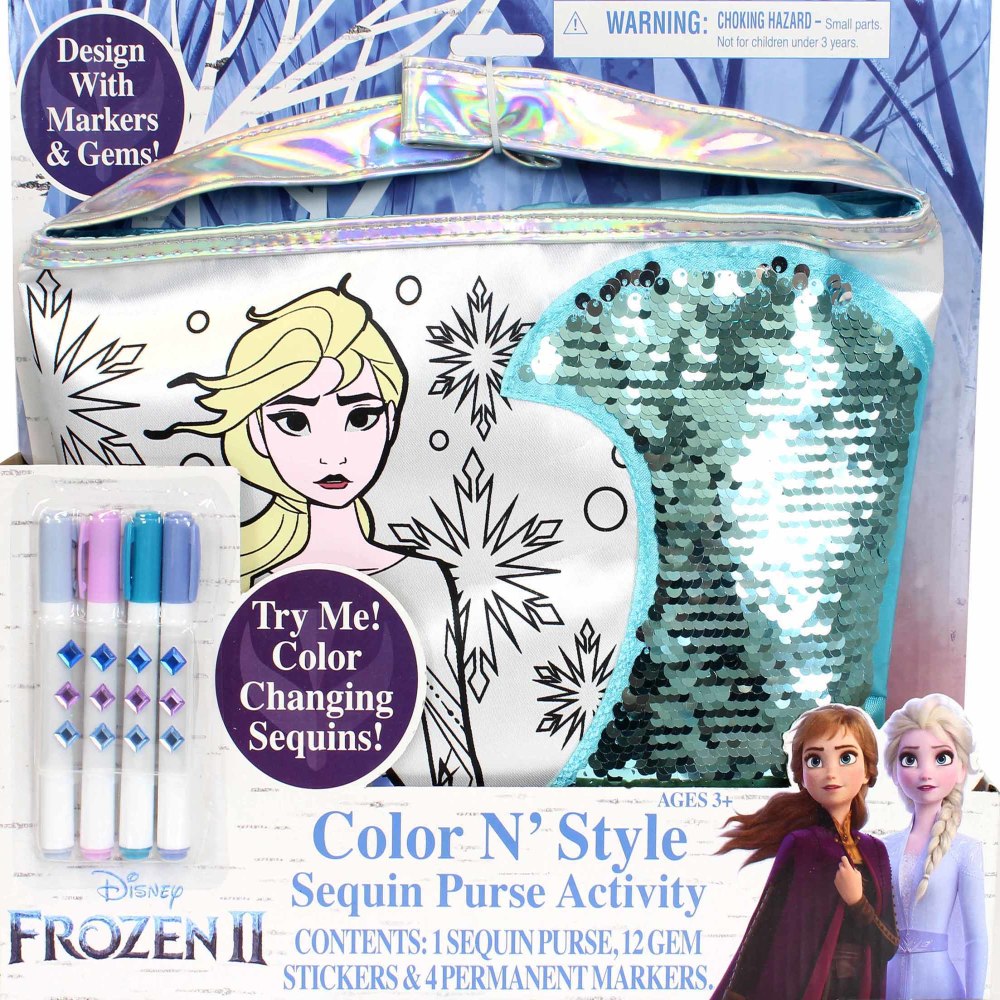 Buy Frozen 2 Color N Style Purse w/ Gem Stickers & Permanent Markers ...