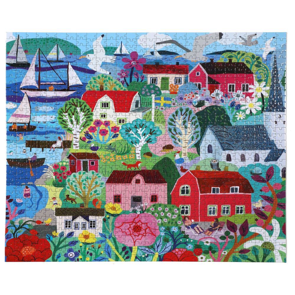 Buy eeBoo Piece and Love Swedish Fishing Village 1000 Piece Square