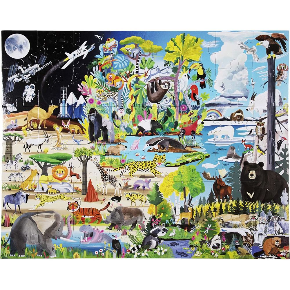 Buy eeBoo Within the Biomes 48 piece Giant jigsaw puzzle for Kids