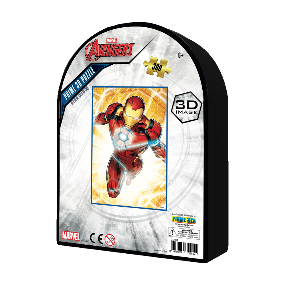 Buy Marvel Avengers Iron Man 3D Lenticular Jigsaw Puzzle in a Collectible Shaped Tin 300 Pcs