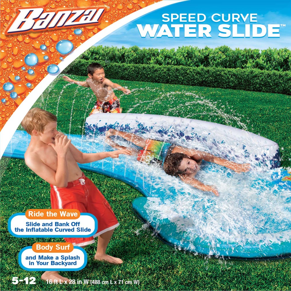Buy Banzai Speed Curve Inflatable Water Slide Toys"R"Us